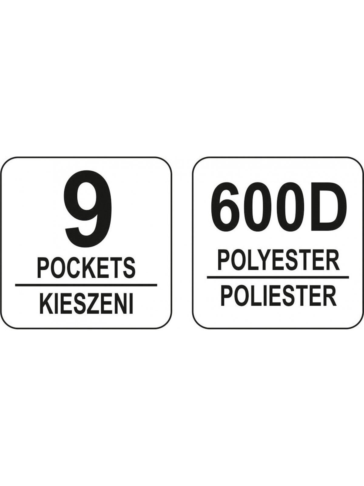 Krepšys įrankiams 12", su rankena, 9 kišenės Yato 2