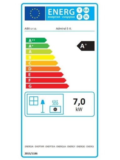 Krosnelė ABX ADMIRAL, 7 kW 2 Krosnelė ABX ADMIRAL, 7 kW 2
