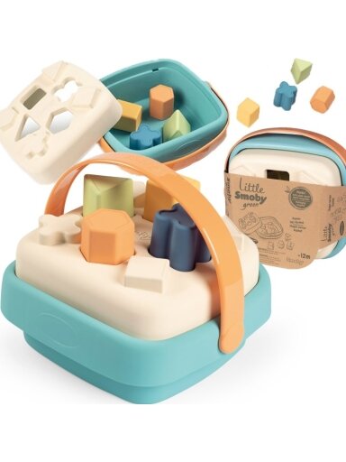 Krepšys SMOBY Little Green Sorter Bioplastiko