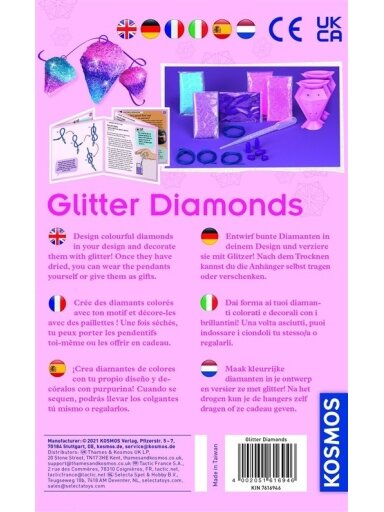Kristalų auginimo rinkinys Kosmos Glitter Diamonds 1KS616946
