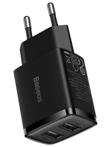 Kroviklis Baseus USB-A x2 10.5W juoda