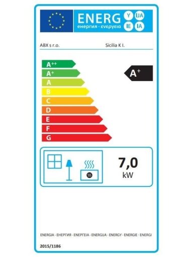Krosnelė ABX SICILIA AHORNWEISS, 7 kW 1