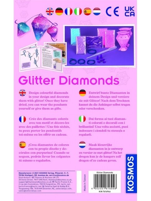 Kristalų auginimo rinkinys Kosmos Glitter Diamonds 1KS616946 1