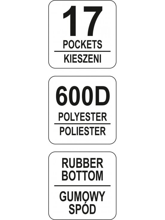 Krepšys įrankiams 15", 15 kišenių Yato | 32x18x30.5cm 3 Krepšys įrankiams 15", 15 kišenių Yato | 32x18x30.5cm 3