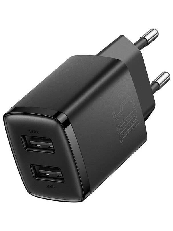 Kroviklis Baseus USB-A x2 10.5W juoda