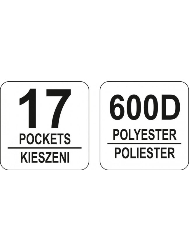 Krepšys įrankiams 13", su aliumine rankena, 17 kišenių Yato 2