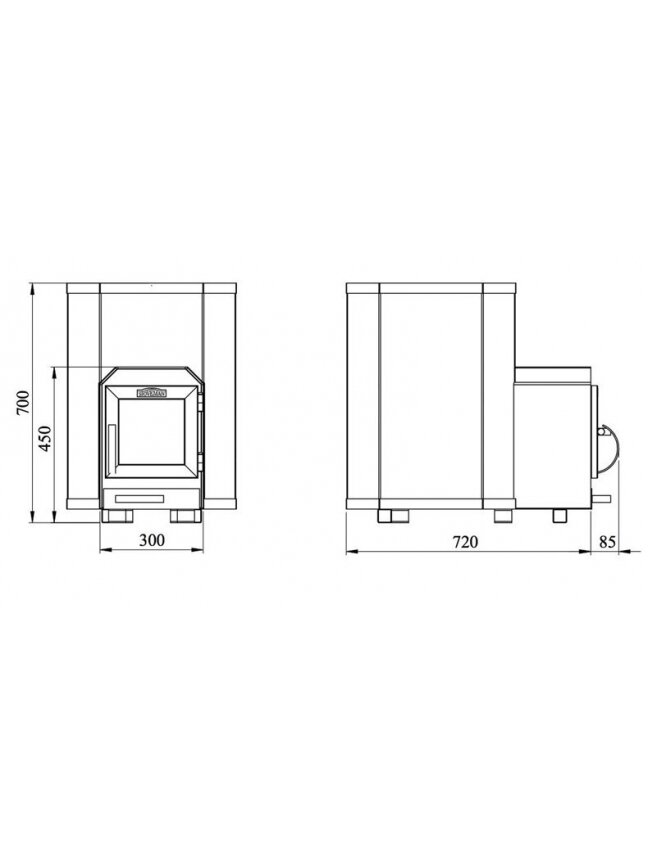 Krosnelė saunai STOVEMAN 16-LS, 17 kW 1