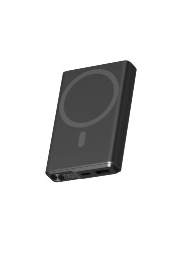 Ksix Magnetic Powerbank 10000 mAh 22,5W, Black