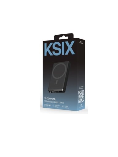 Ksix Magnetic Powerbank 10000 mAh 22,5W, Black