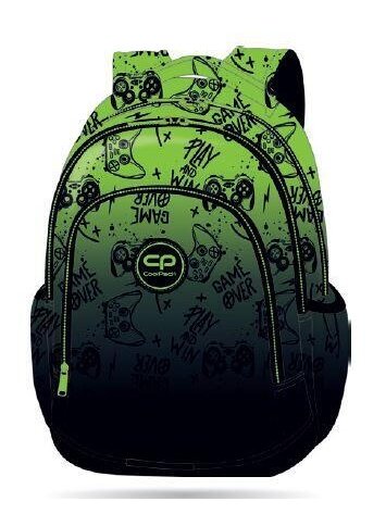 Kuprinė CoolPack F162969, juoda/žalia, 42x34x20 cm Kuprinė CoolPack F162969, juoda/žalia, 42x34x20 cm