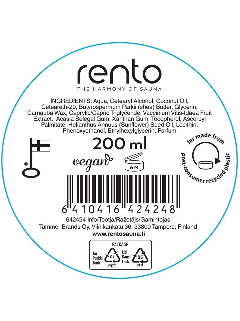 Kūno sviestas Rento Arctic Berries, 200 ml 1
