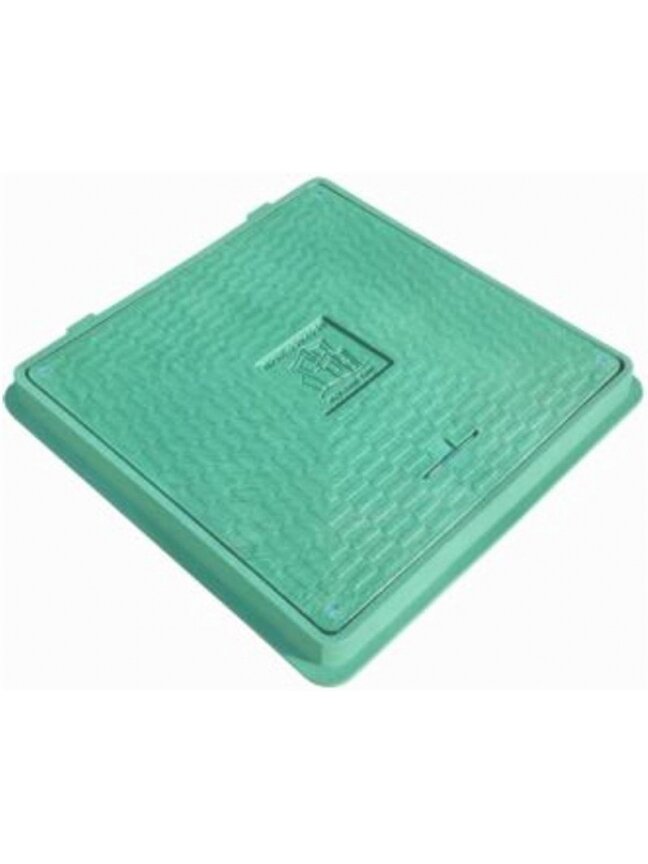 Kvadratinis kanalizacijos liukas, 650x650 mm A15 žalias
