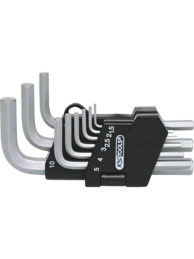 L-hex raktu komplektas 1,5-10mm trumpi 9vnt., KS Tools