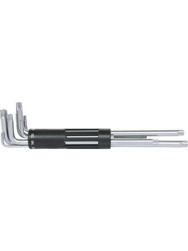L-raktų komplektas TORX 8 vnt, TB10-TB50, ilgi, KS Tools