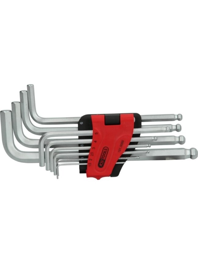 L-raktų šešiakampių komplektas 1,5-10mm, 10vnt, ilgi, KS Tools L-raktų šešiakampių komplektas 1,5-10mm, 10vnt, ilgi, KS Tools