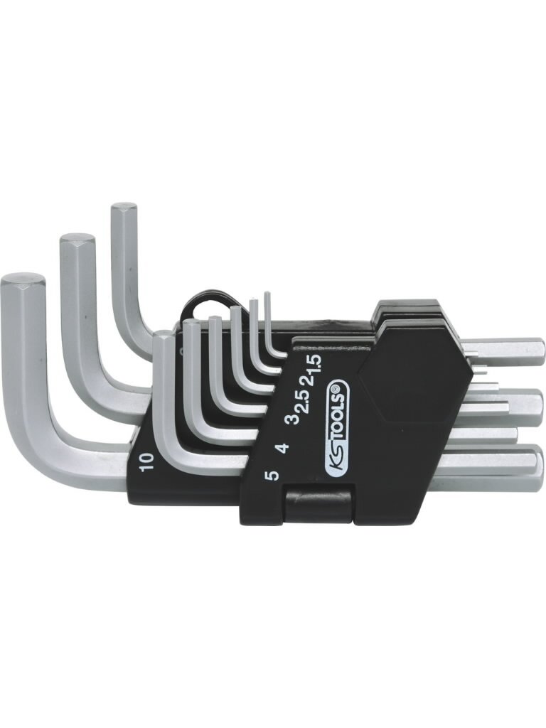 L-hex raktu komplektas 1,5-10mm trumpi 9vnt., KS Tools 1