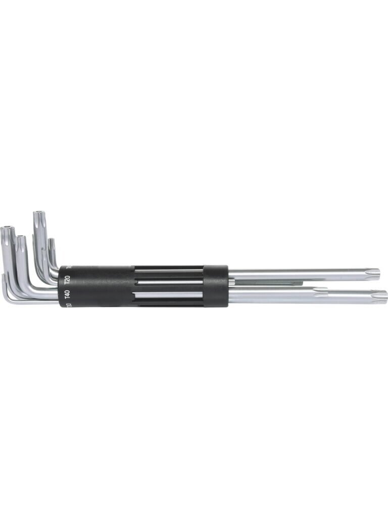 L-raktų komplektas TORX 8 vnt, TB10-TB50, ilgi, KS Tools