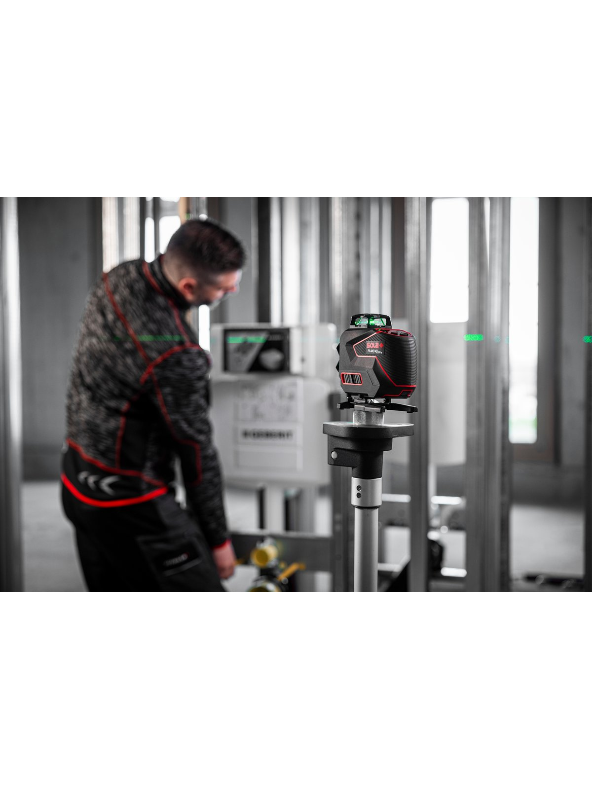 Lazeris linijinis PLANO 4D green (žalias spindulys) 360° SOLA 10