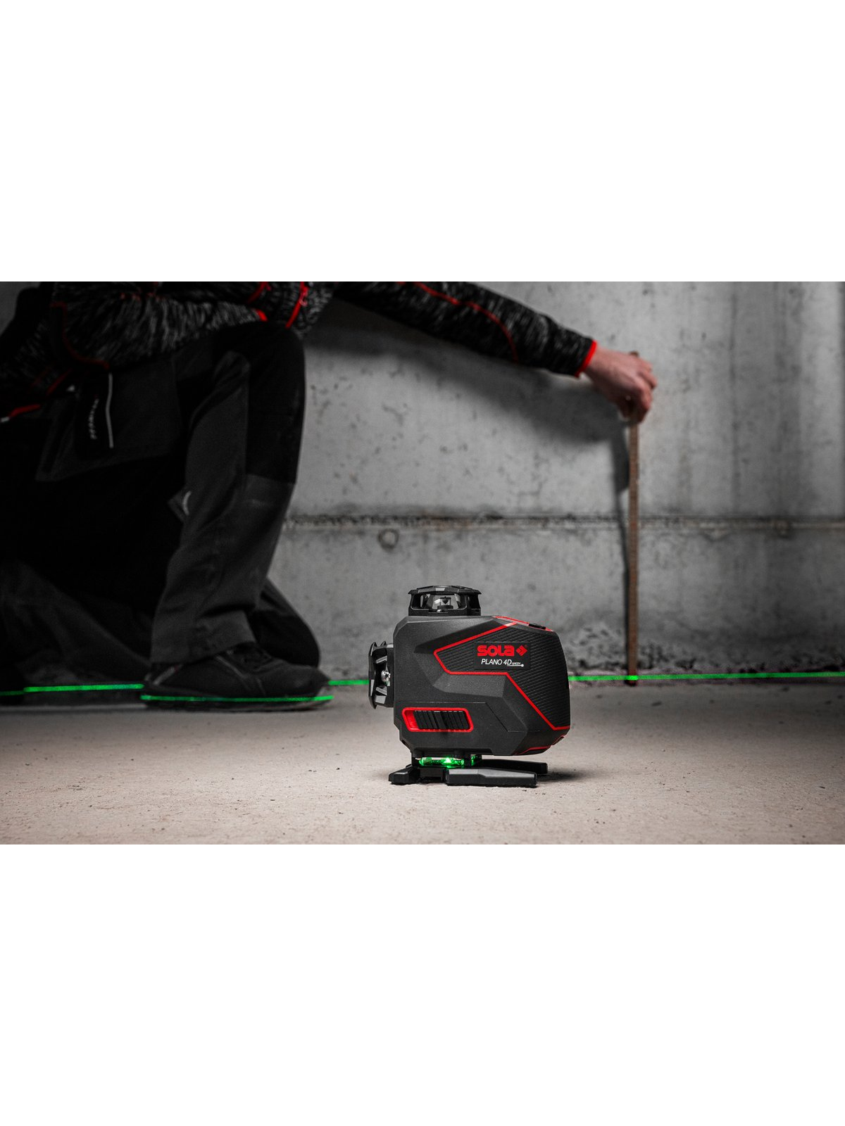 Lazeris linijinis PLANO 4D green (žalias spindulys) 360° SOLA 8