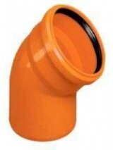 Lauko kanalizacijos alkūnė Magnaplast, Ø 160 mm, 45° 2