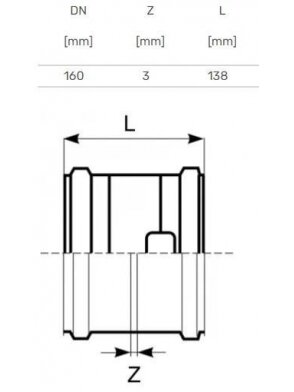 Lauko kanalizacijos dviguba mova Magnaplast, Ø 160 mm 2 Lauko kanalizacijos dviguba mova Magnaplast, Ø 160 mm 2