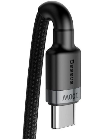 Laidas BASEUS USB Type C M, USB Type C M, 2m, juodas 1