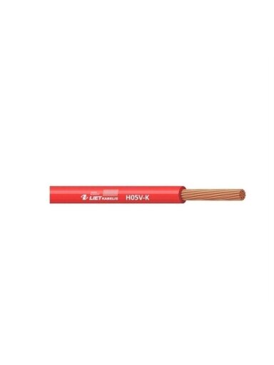 Laidas PV-3/H05V-K, 1 x 0,75 mm², raudonas, 100m