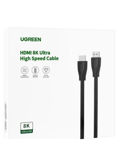 Laidas UGREEN HDMI M, HDMI M, 3m, juodas 80404