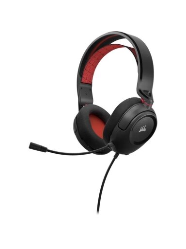 Laidinės žaidimų ausinės Corsair HS35 v2, juodos/raudonos