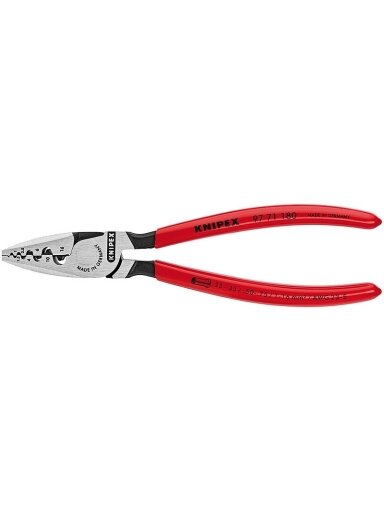 Laidų antgalių užspaudimo replės 0.25 - 16mm2, Knipex