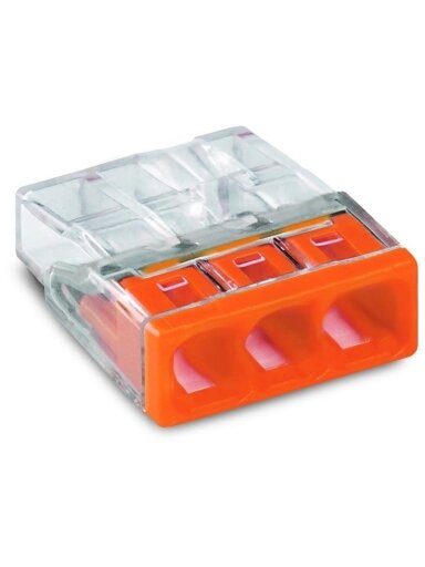 Laidų jungė Wago 2273-203, 3 x 0,5-2,5 mm², 450 V, 5 vnt.