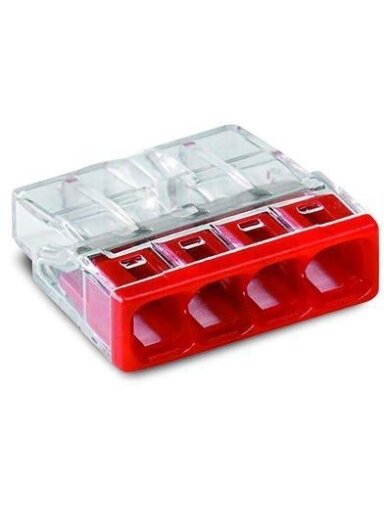 Laidų jungė Wago 2273-204/25,4 x 0,5-2,5 mm², 450 V, 25 vnt.