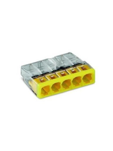 Laidų jungė Wago 2273-205/5, 5 x 0,5-2,5 mm², 450 V, 5 vnt.