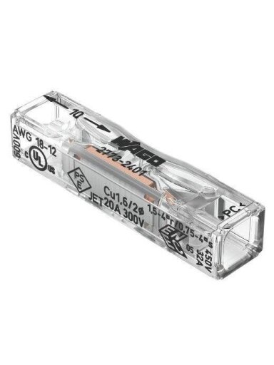 Laidų jungė Wago 2773-2401/5 2 x 0.75-4 mm², 450 V, 5 vnt.