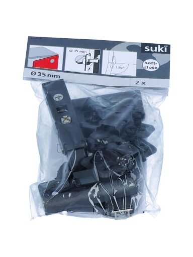 Lankstas baldams Suki, 3.5 cm, 110 °, juoda, 2 vnt.