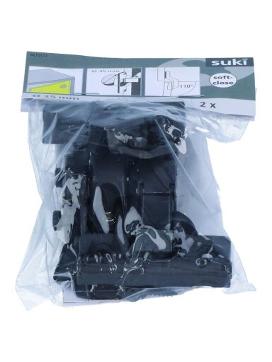 Lankstas baldams Suki, 35 cm, 110 °, juoda, 2 vnt.