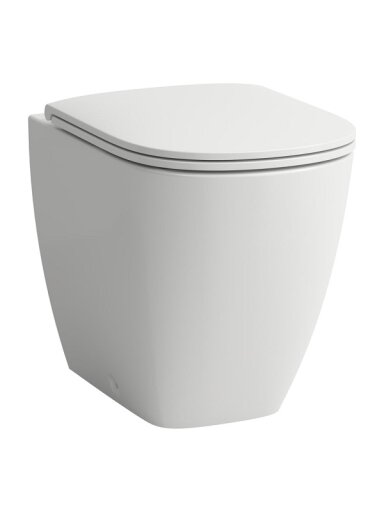 Laufen LUA Rimless pristatomas unitazas be bakelio, su universaliu nuotaku, baltas