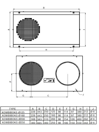 Lauko grotelės COMBI GRID d200 mm, baltos sp. 0101335-2