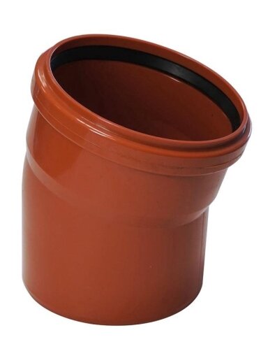 Lauko kanalizacijos alkūnė Magnaplast Ø 160 mm, 15°