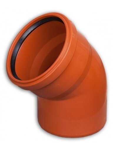 Lauko kanalizacijos alkūnė Wavin, Ø 160 mm, 45°