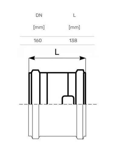 Lauko kanalizacijos remontinė mova Magnaplast, Ø 160 mm
