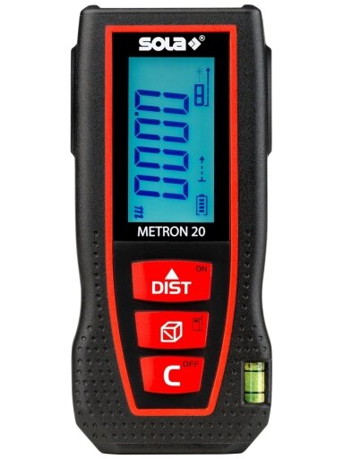 Lazeris atstumui matuoti Metron 20, ±2.0 mm, 0.05-20 m Sola