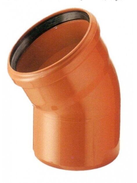 Lauko kanalizacijos alkūnė Wavin, Ø 110 mm, 22° Lauko kanalizacijos alkūnė Wavin, Ø 110 mm, 22°