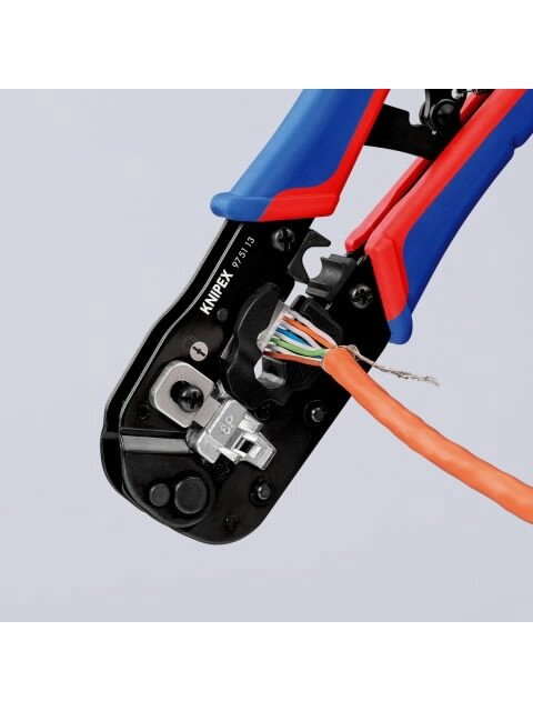 Laidų antgalių užspaudimo replės RJ45 kištukams, Knipex 4 Laidų antgalių užspaudimo replės RJ45 kištukams, Knipex 4