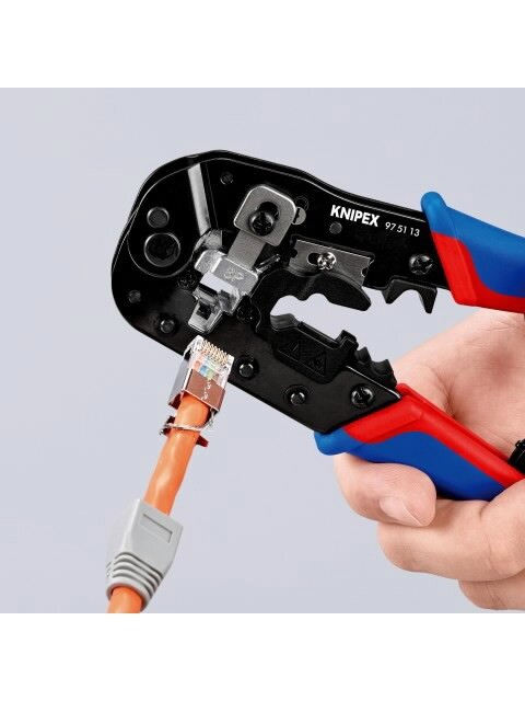Laidų antgalių užspaudimo replės RJ45 kištukams, Knipex 5 Laidų antgalių užspaudimo replės RJ45 kištukams, Knipex 5