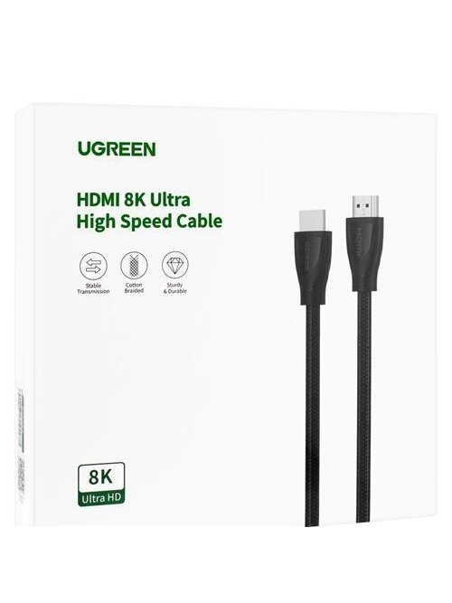 Laidas UGREEN HDMI M, HDMI M, 3m, juodas 80404