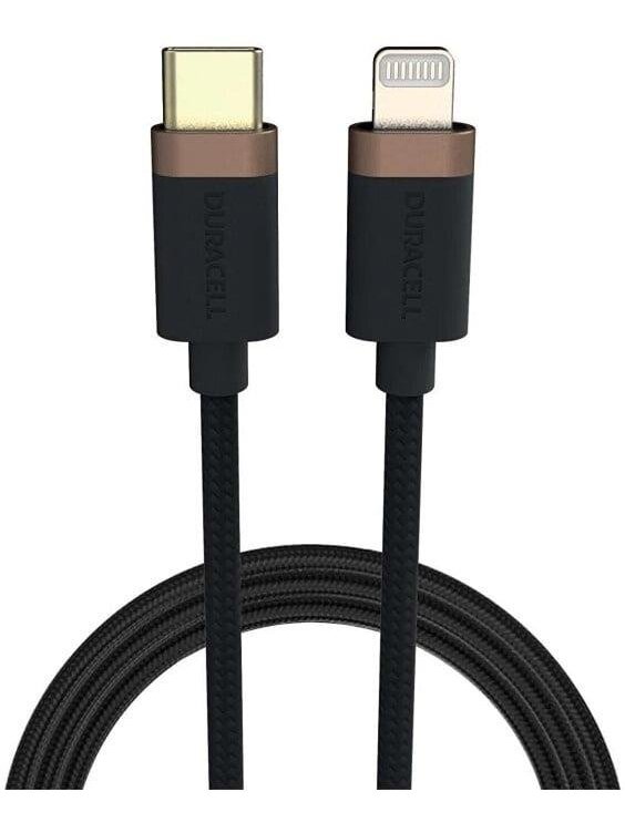 Laidas Duracell USB9012A, Lightning/USB-C, 1 m, pilka 1 Laidas Duracell USB9012A, Lightning/USB-C, 1 m, pilka 1