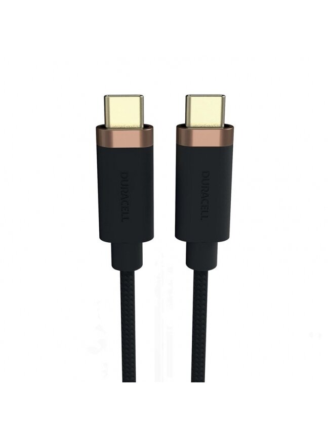 Laidas Duracell USB7034A, USB Type-C, 2 m, pilka 1