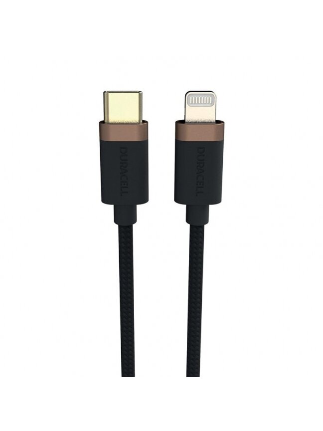 Laidas Duracell USB9012A, Lightning/USB-C, 1 m, pilka 2 Laidas Duracell USB9012A, Lightning/USB-C, 1 m, pilka 2