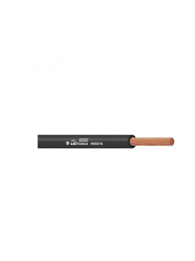 Laidas PV-3/H05V-K, 1 x 1 mm², juodas, 100m Laidas PV-3/H05V-K, 1 x 1 mm², juodas, 100m